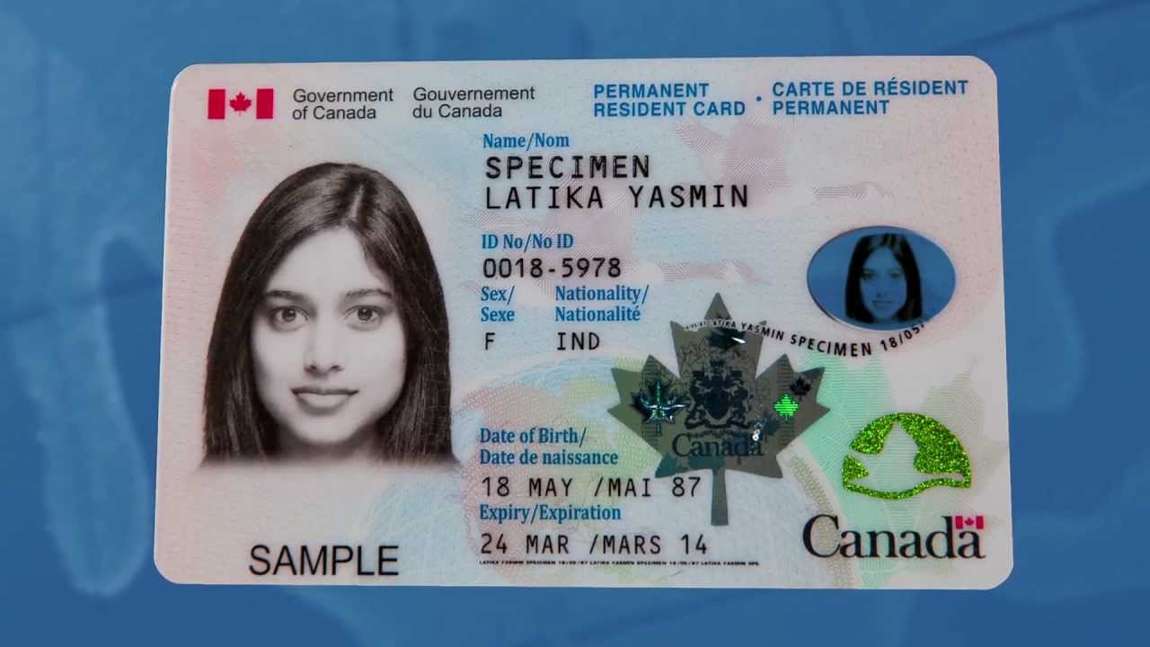Mẫu thẻ PR Canada