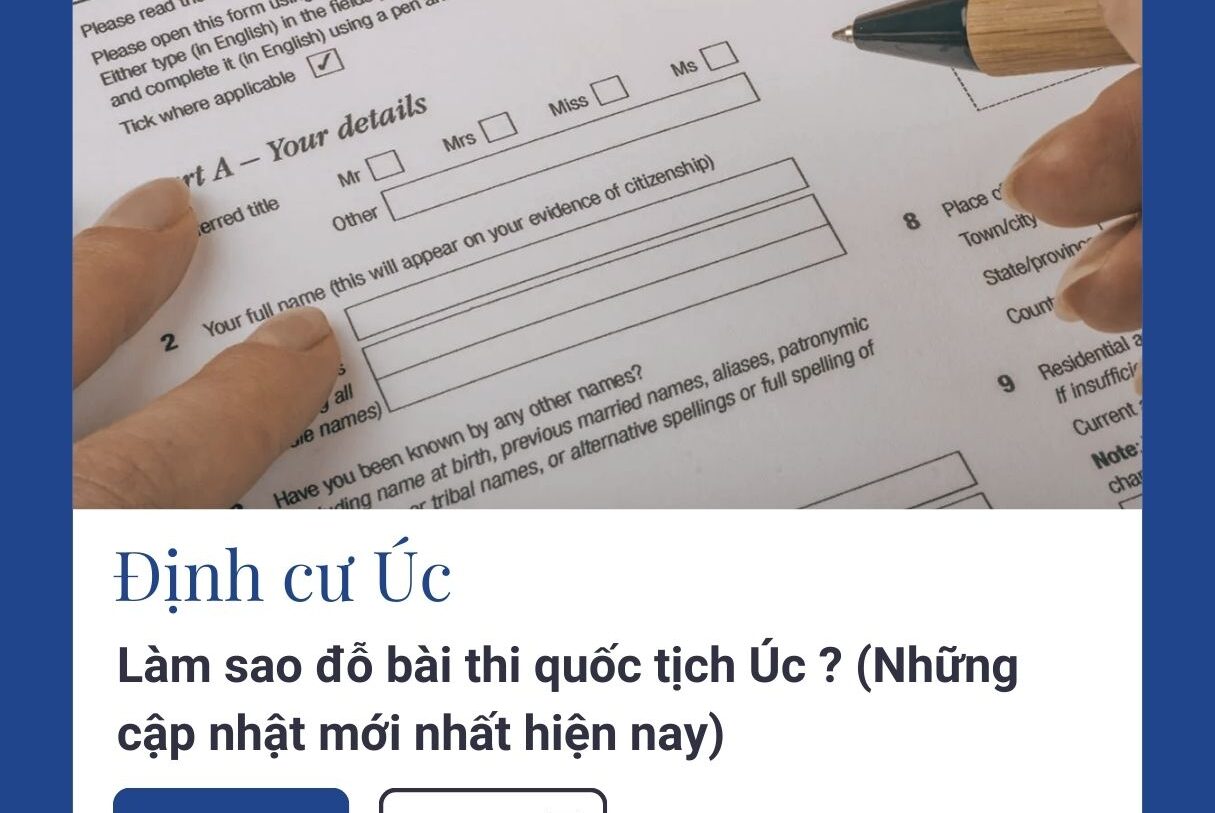 Thi quốc tịch Úc : Những điều cần biết ?