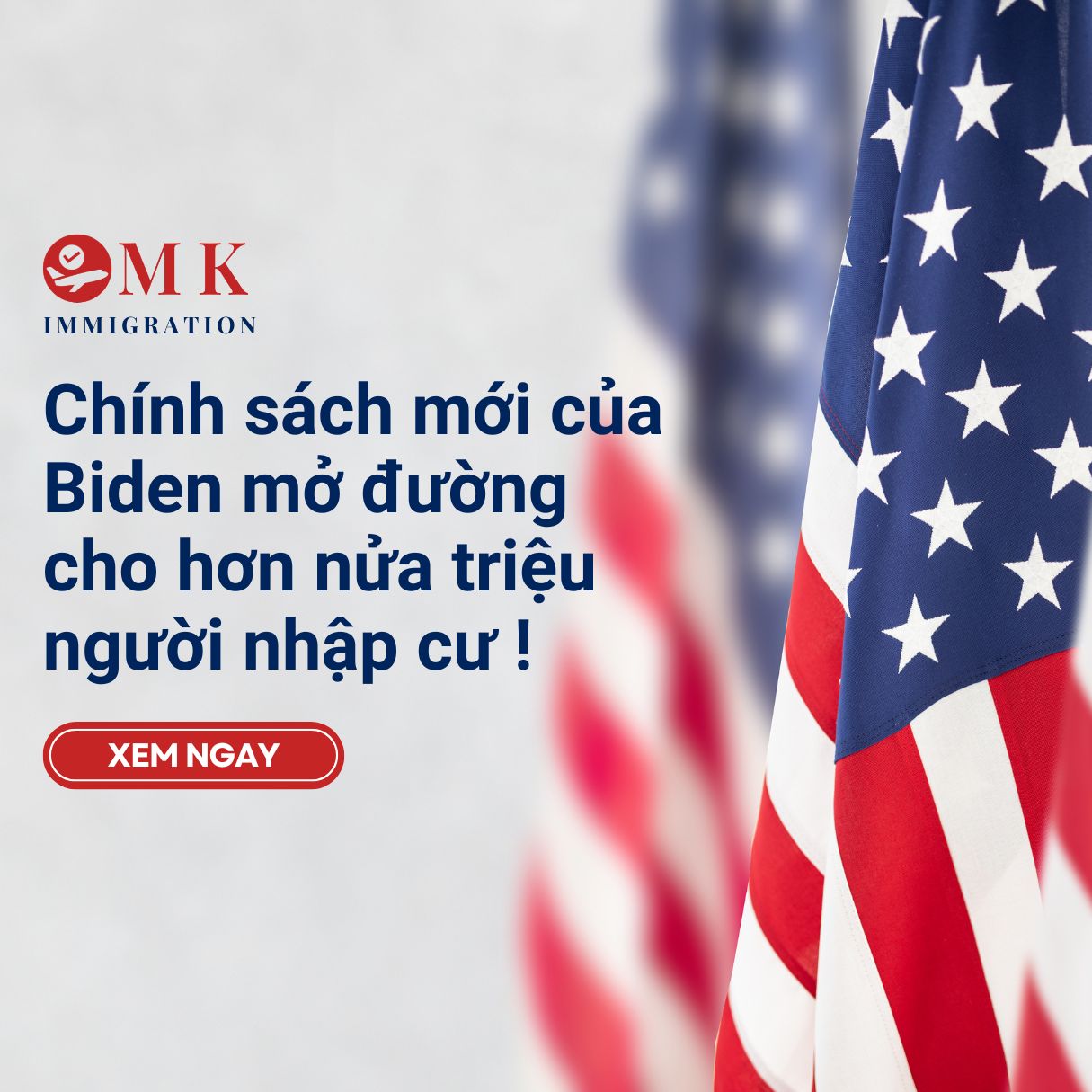 Chính sách mới của Biden mở đường cho hơn nửa triệu người nhập cư !