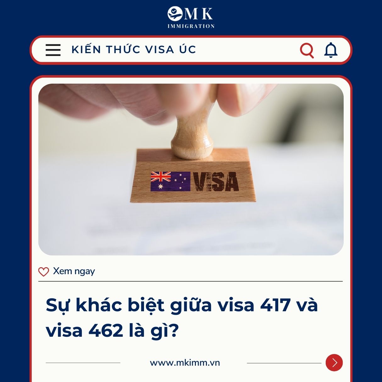 Sự khác biệt giữa visa 417 & visa 462 Úc