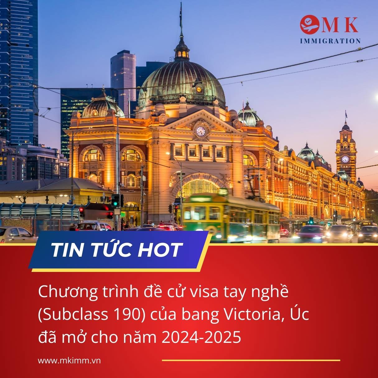 Chương trình đề cử tỉnh bang Victoria Úc với visa định cư 190