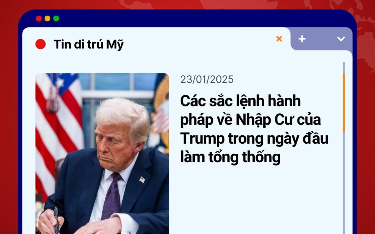 Các sắc lệnh hành pháp về Nhập Cư của Trump trong ngày đầu làm tổng thống nhiệm kỳ 2025-2029