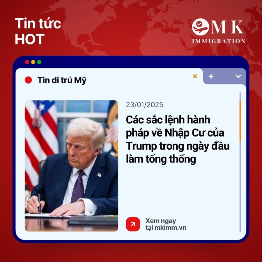 Các sắc lệnh hành pháp về Nhập Cư của Trump trong ngày đầu làm tổng thống nhiệm kỳ 2025-2029