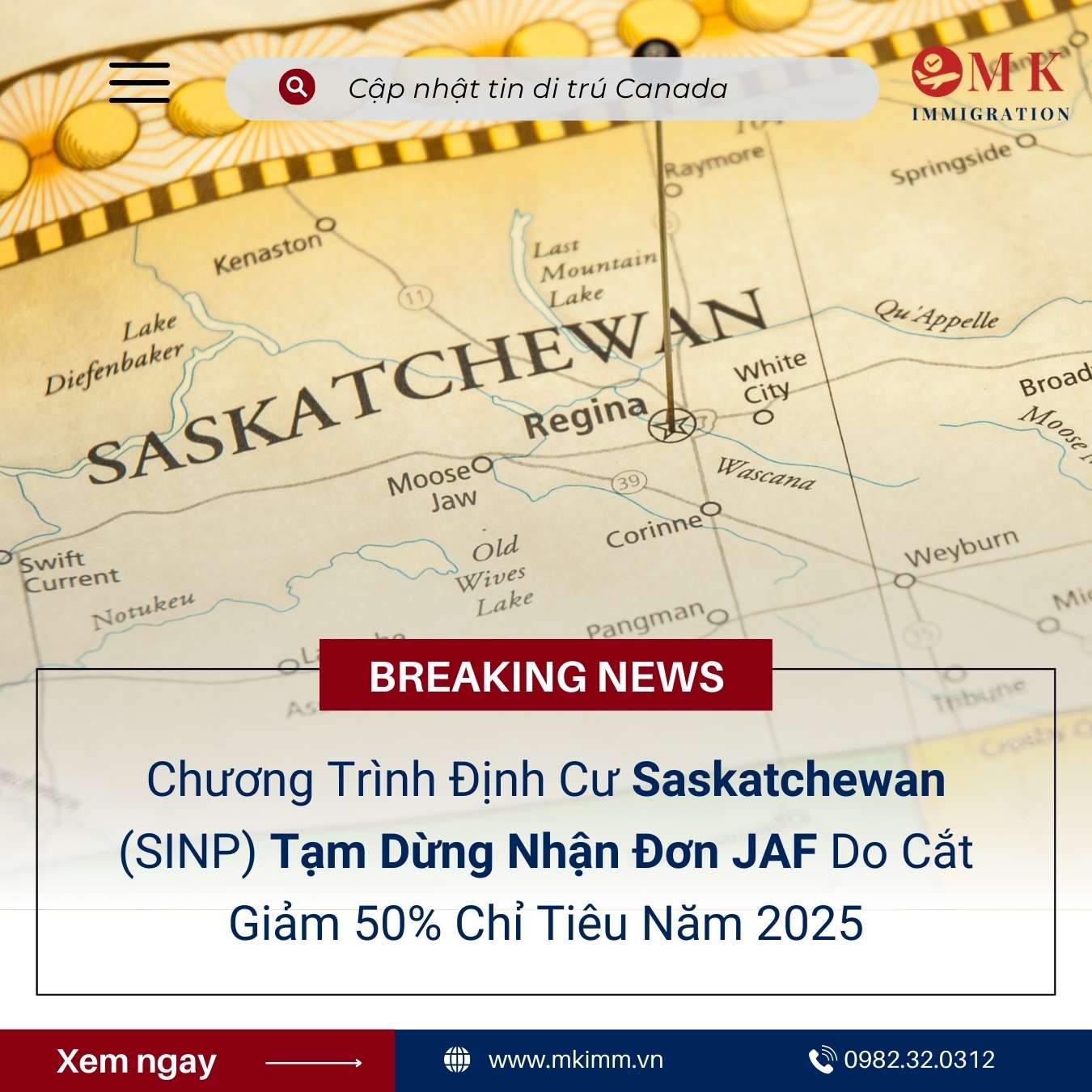 Chương Trình Định Cư Saskatchewan (SINP) Tạm Dừng Nhận Đơn JAF