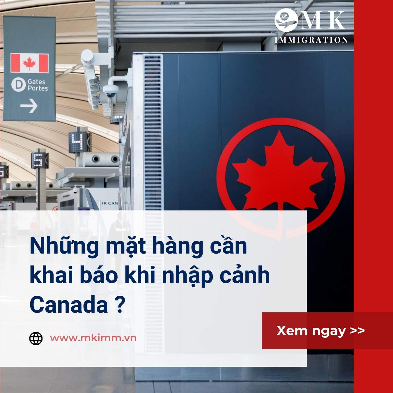 Những mặt hàng cần khai báo khi nhập cảnh Canada ?