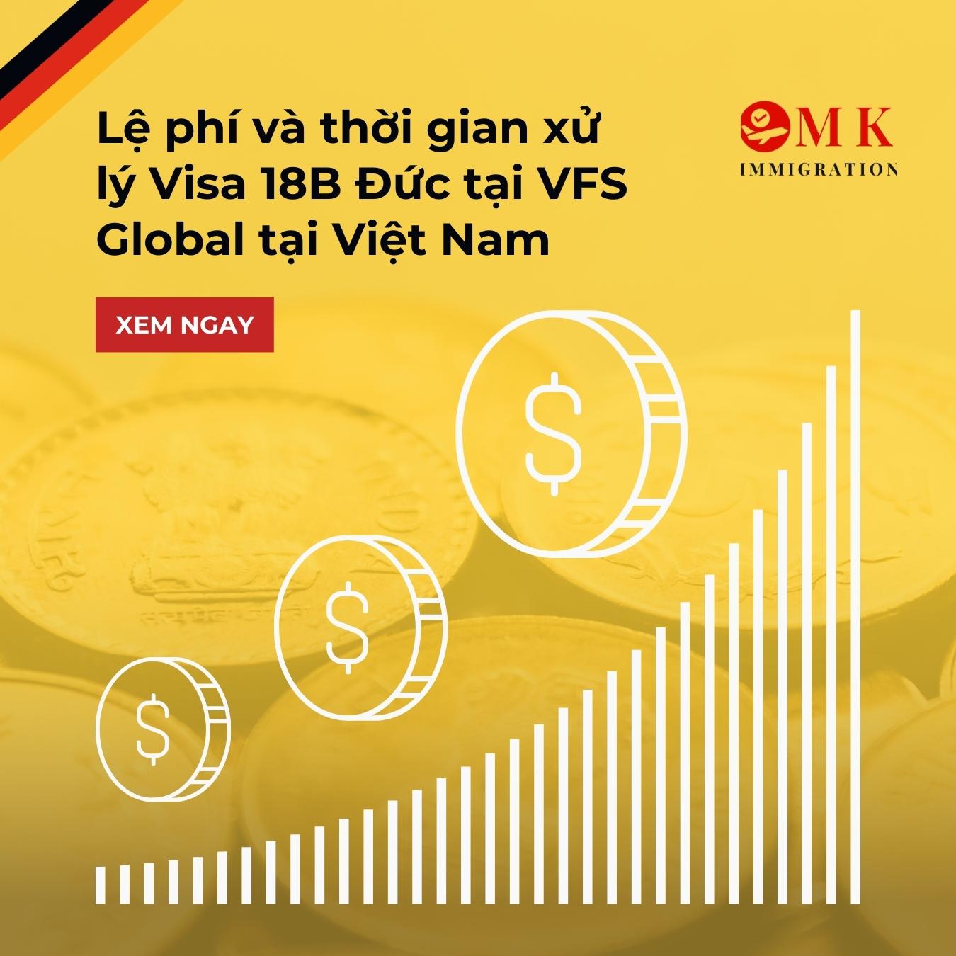 Lệ phí và thời gian xử lý Visa 18B Đức tại VFS Global tại Việt Nam