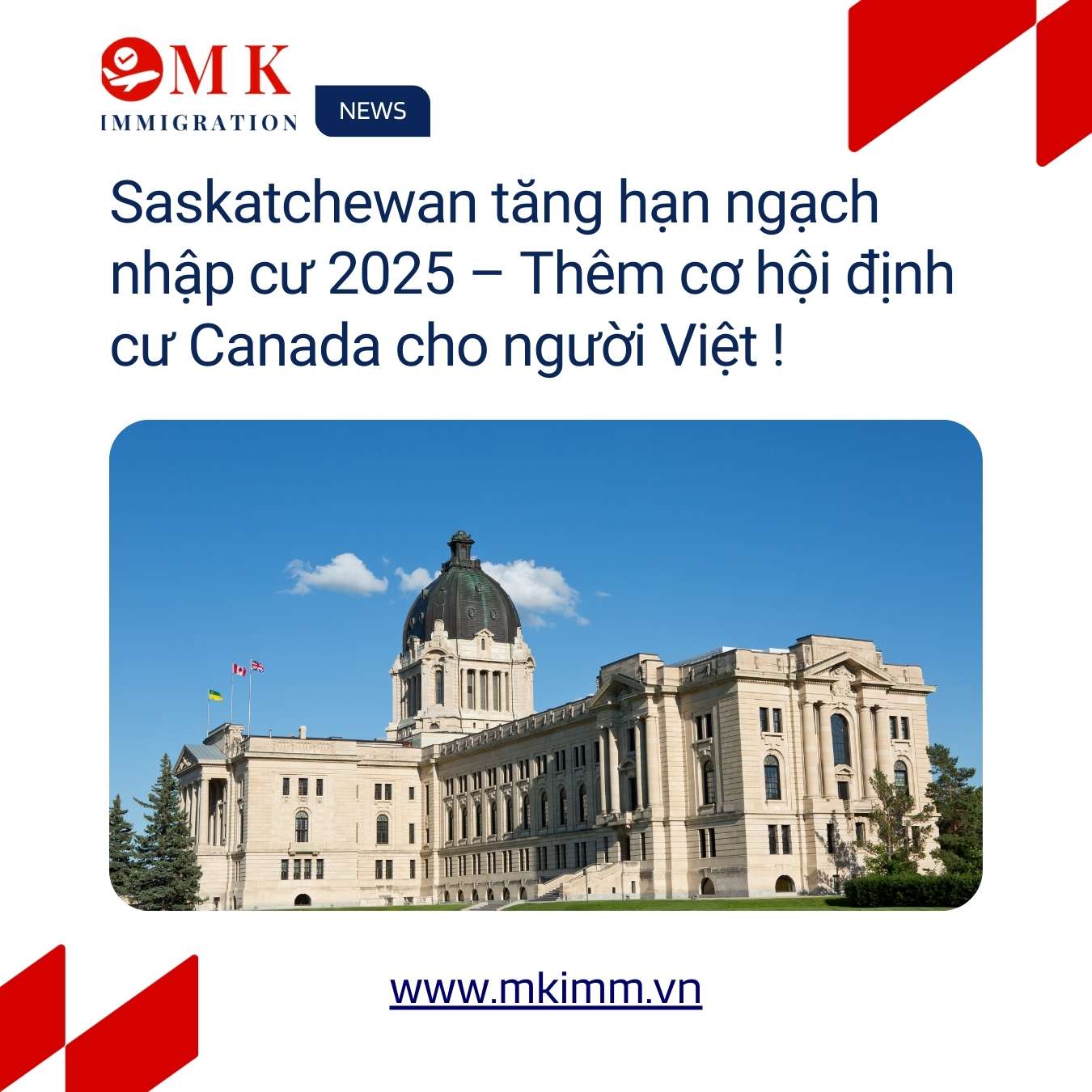 Saskatchewan tăng hạn ngạch nhập cư 2025 – Thêm cơ hội định cư Canada cho người Việt !