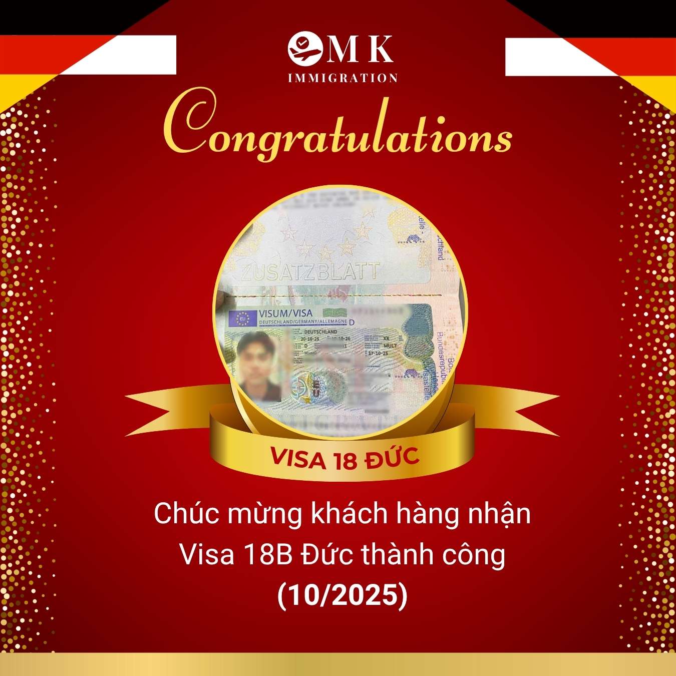Chúc mừng khách hàng nhận Visa 18B Đức thành công (10/2025)