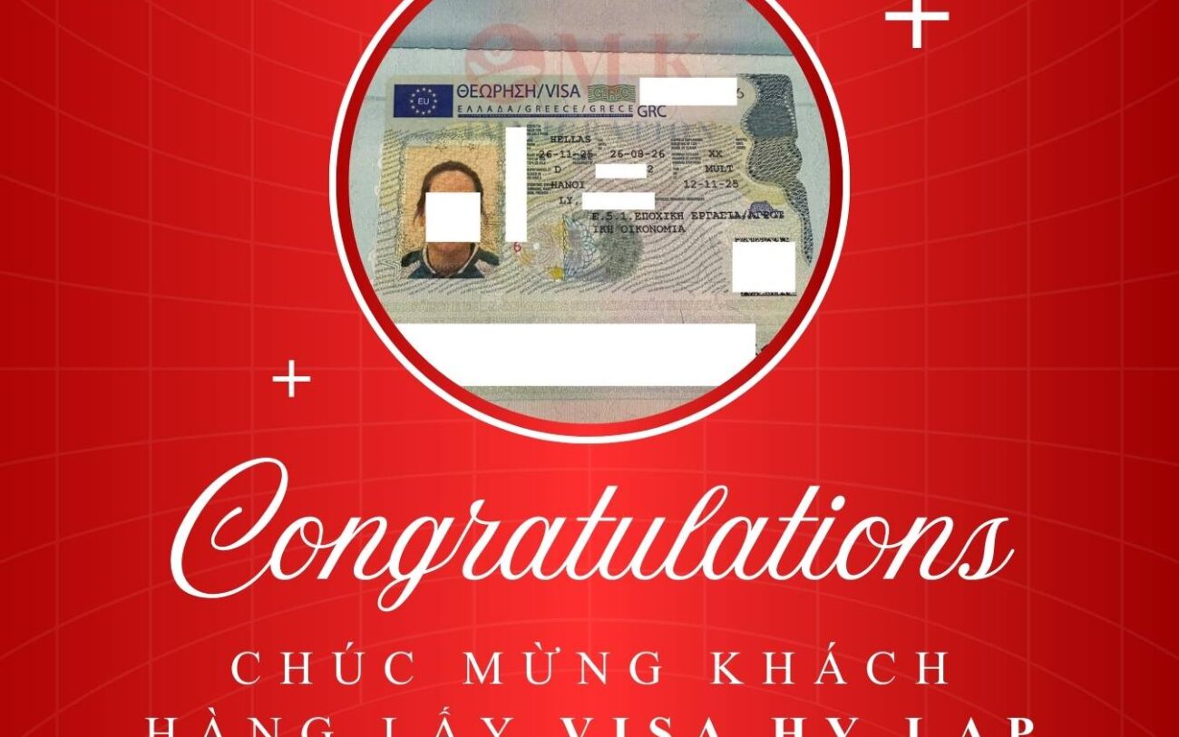 Chúc mừng khách hàng lấy Visa Hy Lạp thành công