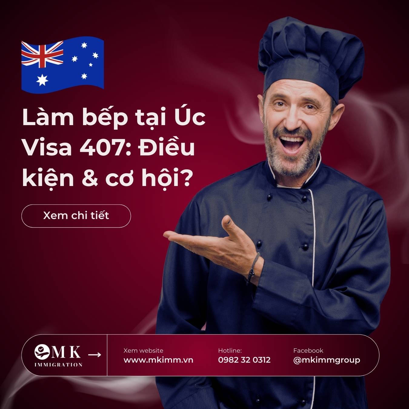 Làm bếp tại Úc theo diện Visa 407: Điều kiện, cơ hội & hướng dẫn hồ sơ?