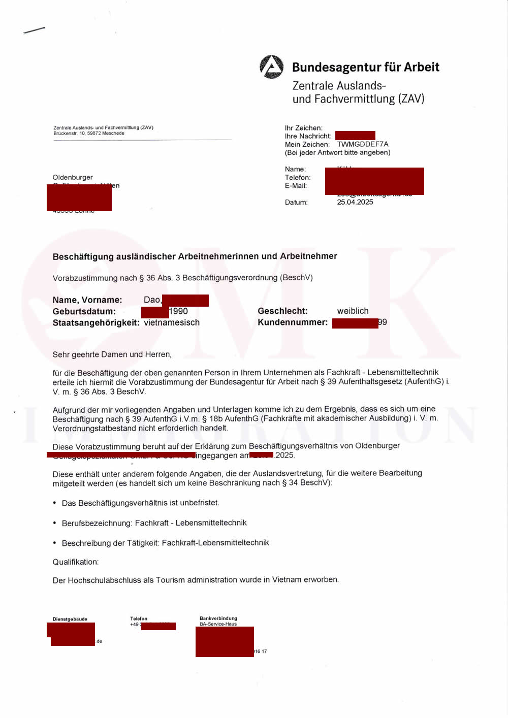 Mẫu giấy ZAV - Tài liệu từ MK IMM