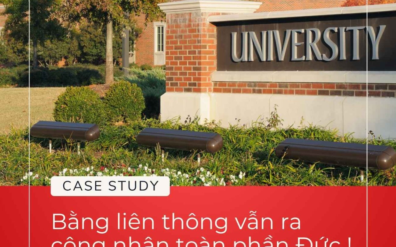 Bằng liên thông trung cấp lên đại học vẫn ra được công nhận toàn phần Đức