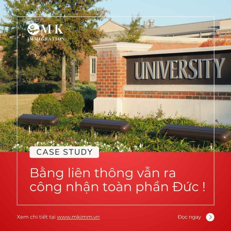 CASE STUDY BANG LIEN THONG KMK DUC ANH THL Bằng liên thông trung cấp lên đại học vẫn ra được công nhận toàn phần Đức