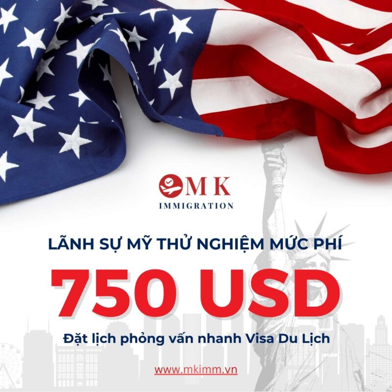 MK IMM DAT LICH PHONG VAN NHANH VISA DU LICH MY PHI 750 USD Thí điểm đặt lịch phỏng vấn nhanh visa du lịch Mỹ phí 750 USD