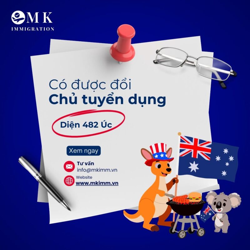 MK IMM DOI CHU TUYEN DUNG DIEN VISA 482 UC Có được đổi chủ tuyển dụng với diện Visa 482 Úc ?