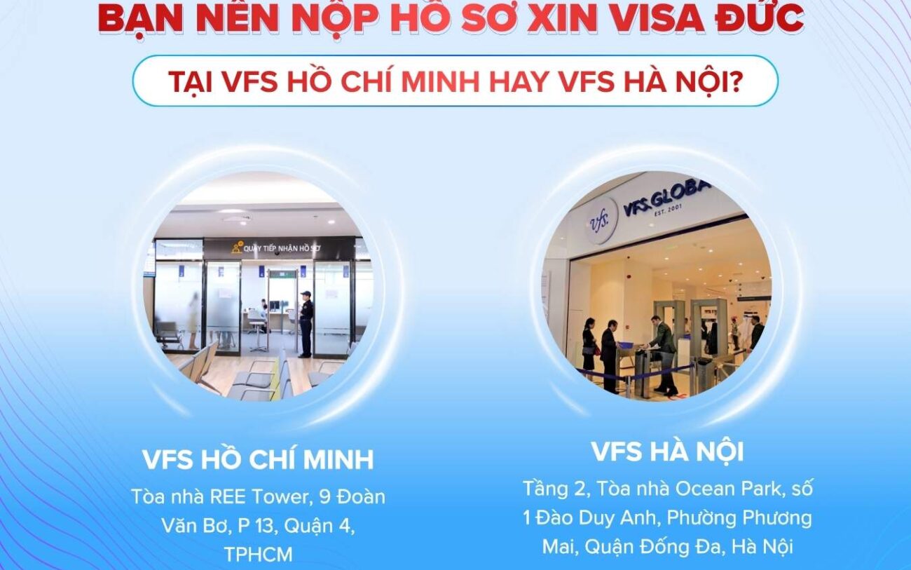 Bạn Nên Nộp Hồ Sơ Xin Visa Đức Tại VFS Hồ Chí Minh Hay VFS Hà Nội?