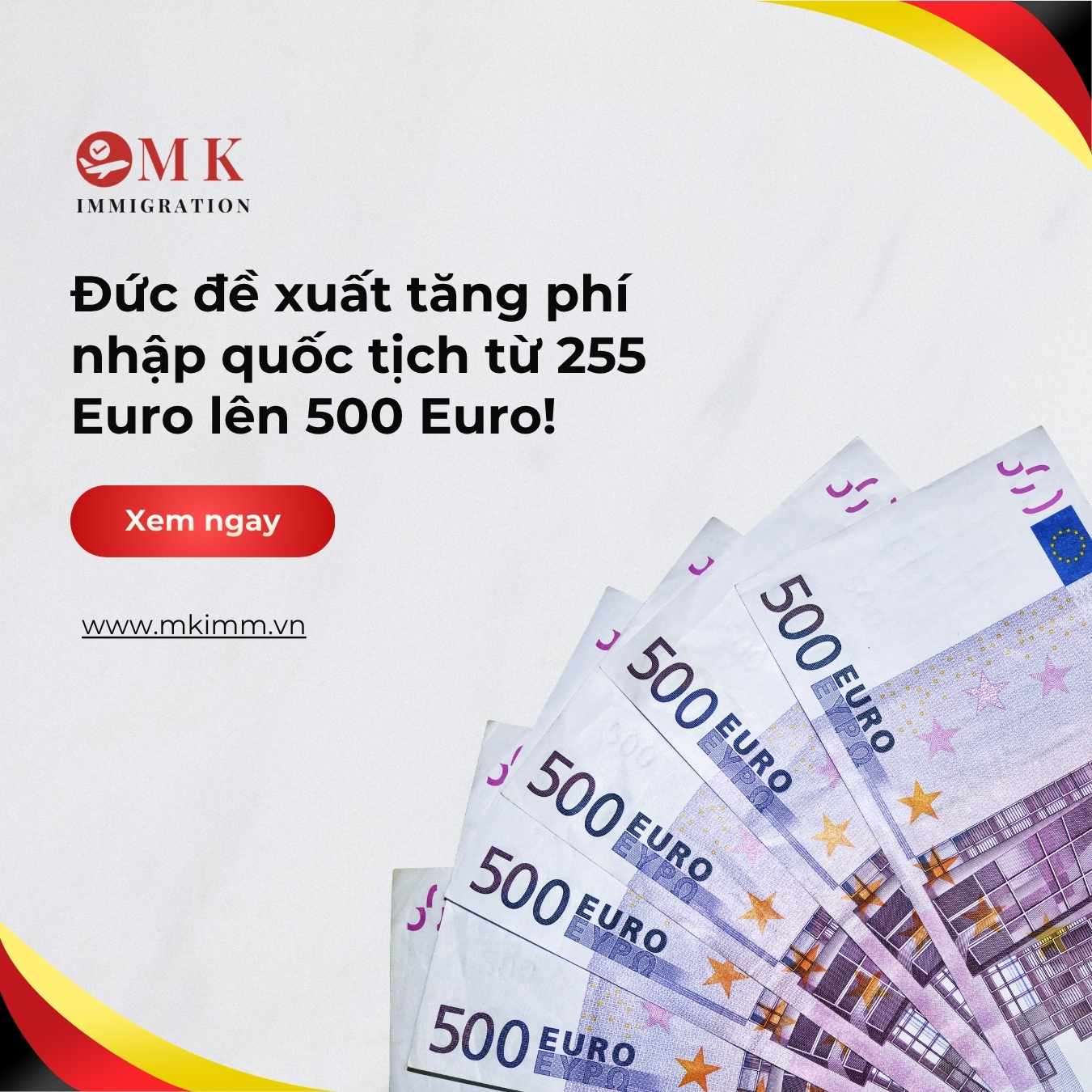 Đức đề xuất tăng phí nhập quốc tịch từ 255 Euro lên 500 Euro!