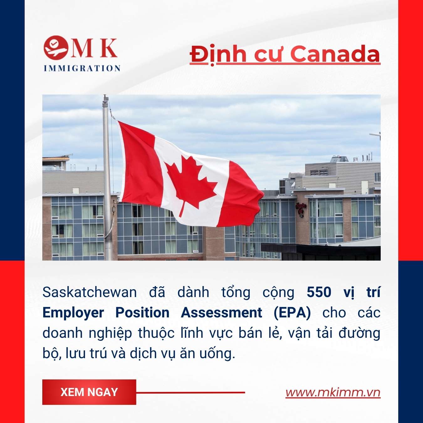 Saskatchewan dành 550 suất EPA cho các ngành bán lẻ và dịch vụ lưu trú, ăn uống trong đợt SINP tháng 9/2026