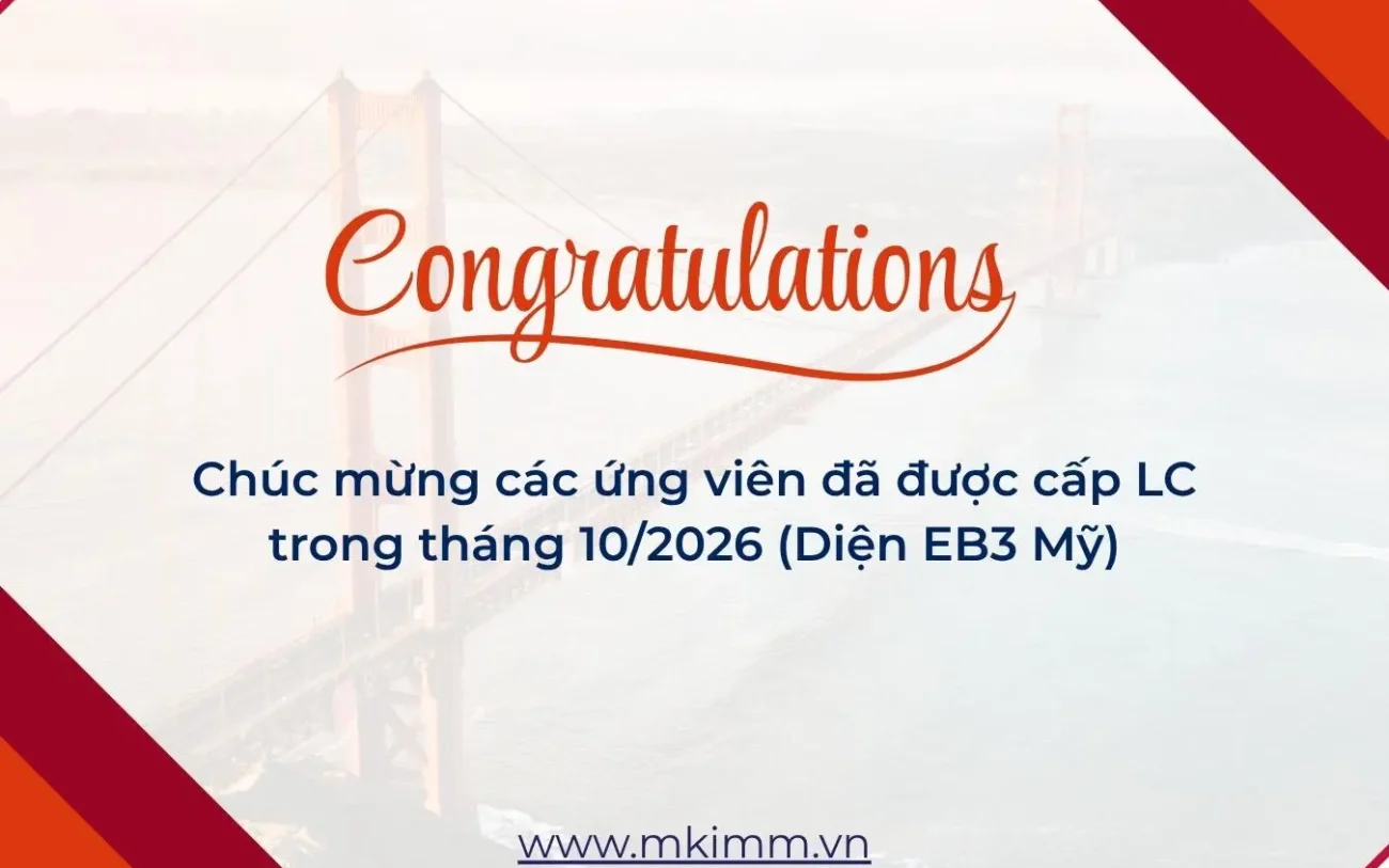 Chúc mừng khách hàng đã được chấp thuận LC trong tháng 10/2026